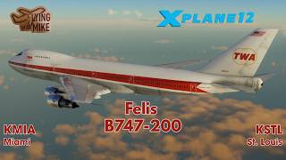 | KMIA Miami Int'l, FL to KSTL St. Louis Int'l, MO| Felis 747-200|