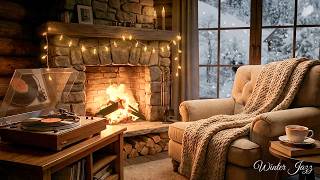 🔥 Fireplace Jazz & Crackling Sounds for Relaxation | Cozy Jazz Piano with ASMR Fire