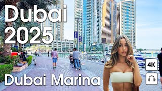 Dubai 🇦🇪 Dubai Marina, Yacht Club & JBR [4K] Walking Tour Compilation
