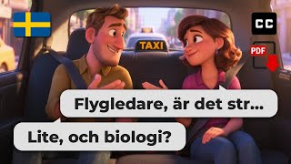 Easy Swedish Conversation – 🚖 Sharing a Taxi & Getting to Know Each Other (A2–B1)