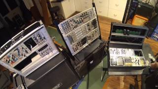 Timelapse footage of building up a eurorack modular synth