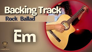Rock Ballad Backing Track in E Minor | 60 bpm | Emotional & Melodic