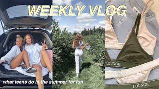 WEEKLY VLOG ♡ berry picking, drive in movies, lounge underwear haul, photoshoots, etc.