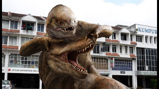 What if D-rex meet T-rex dinosaur and spinosaurus in real life