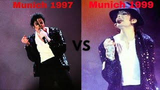 Michael Jackson - Billie Jean Comparison Munich 1997 vs Munich 1999 