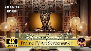 BLACK Empress of Gold Afrocentric WALL ART | 4k Frame TV Art | #tvart #frametvart #framedart #4k