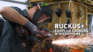 Elgin Ruckus+ Earplug Earbuds with Noise-Canceling Mic