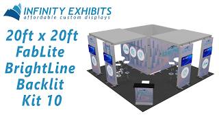 20ft x 20ft FabLite BrightLine Backlit Kit 10 - Infinity Exhibits