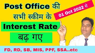 Post Office New Interest Rates | Post Office Interest Rates 2022 | Postal schemes New Interest Rates