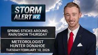 Spring-like weather continues, wintry taste Thursday