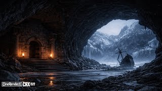 Forgotten Underground Stone Ruins in Frozen Cave | Dark Fantasy Cinematic