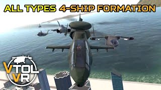 Formation Flight with all 4 Aircraft Types in VTOL VR (with celebrity guest Buddy Spike)