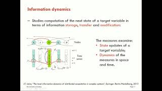 Information processing in complex systems - Part 2 - Information dynamics, and entropy rate