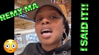 REMY MA SAID WHAT SHE SAID ON IG!!!! SHORT VIDEO....