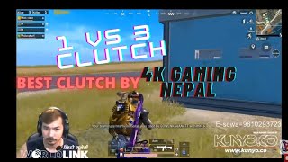 4K GAMING NEPAL 1 VS 3 CLUTCH / 4K GAMING NEPAL / ERANGEL KO PUTIN