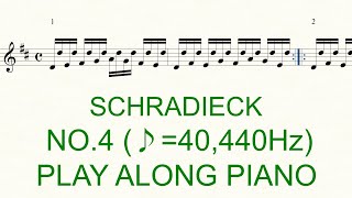Schradieck Violin Book 1 No.4 ♪=40, 440hz  Slow Practice Play Along Piano