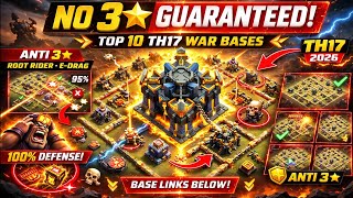 TOP 10 TH17 WAR BASE LINKS 2026 🔥 ANTI 3 STAR LEGEND LEAGUE BASES | RANK PUSH BEST BASE NEW META NOW