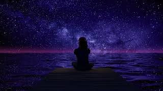 Meditation with Stars on Ocean Coast