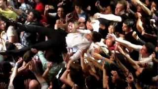 Peter going crowd surfing at the House of Blues Anaheim