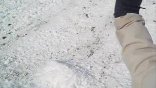 sledging and falling