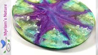 142] Gorgeous DIY Resin and ALCOHOL INK Coaster - Even If the Inks Don’t Sink - Stone Coat Art resin
