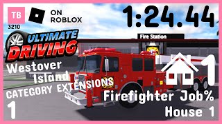 Speed Run | Roblox - UD Westover: Firefighter Job 1 House #1 (1:24.44)