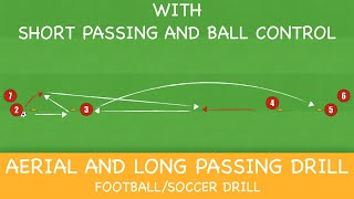 Aerial And Long Passing Drill | Football/Soccer
