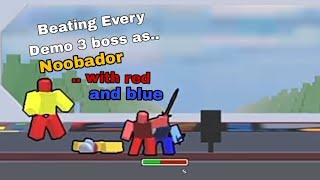 [BlockTales] Beating All demo 3 bosses as Noobador With Red And Blue (w hardmode)