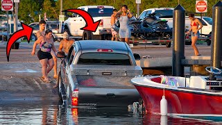 That “Oh Sh*t” Look Hit Hard When the Wheels Vanished… Another Tundra?! 💀🛻| Boat Ramp Show