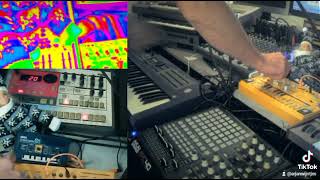 the incredible RJ elVino show, live electro instrumental jam Acid Tech dawless