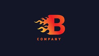Stunning Letter B Logo Design with Fire and Gradients | Step-by-Step Tutorial