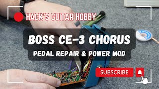 Boss CE 3 Chorus Pedal: Repairing Power Issues and Converting from 12V ACA to 9V PSA