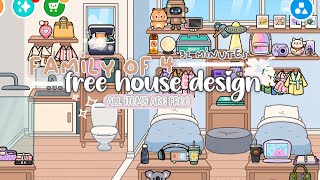 32 MINUTES full FREE house design idea FOR FAMILY OF 4  in Toca Life World Toca Boca  FREE TO COPY
