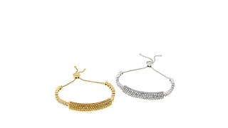 Joan Boyce "Live and Love Together" CZ and Crystal 2pc B...