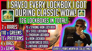 I Saved EVERY Lockbox I Got During Classic World of Warcraft (over 1.5 years!) MASS OPEN! 126 BOXES!