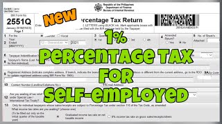 New Percentage TAX for Self-Employed | 2551Q Ist Quarter | Create Law | V7.9