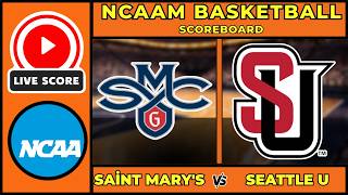🔴 LIVE: Saint Mary's vs Seattle U | NCAAM Basketball Scoreboard | Feb 18, 2026 | WCC Conference