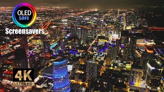 Night City Jazz Screensaver Episode 1 - 11 Hours - 4k - OLED Safe - No Burn-in