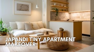 Japandi Tiny Apartment Makeover | Minimalist Decor Ideas for Small Modern Spaces
