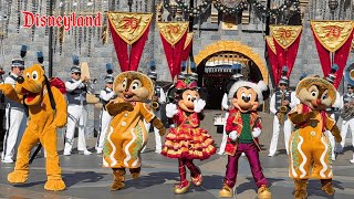 Mickey & Friends Main Street March 2025! 🎄 FULL Disneyland Holiday Cavalcade March-along 