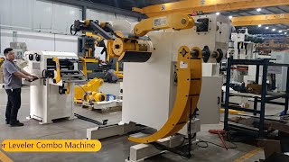 GL 500H Uncoiler Leveler Combo Machine 4.5mm thick 4T loading