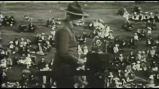 Baden-Powell taking the Scout Promise at the World Scout Jamboree | Scouting Heritage