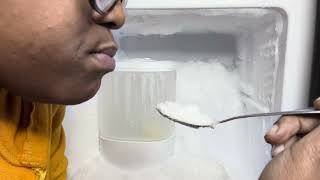 Soft Crispy Carbonated Frost | Out The Freezer #asmr #frost #ice #iceeating #crunchy #crispy