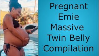 Pregnant Emie Massive Twin Belly Compilation | Tiktok