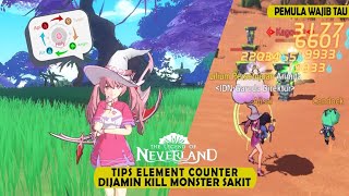 TIPS ELEMENT COUNTER KILL MONSTER JADI SAKIT - THE LEGEND OF NEVERLAND