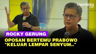 Kritik Tajam Rocky Gerung Oposan Usai Bertemu Prabowo Senyum: Setelah Oposisi Dapat Posisi