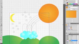 wallpaper vectorizado illustrator cs5: formas y degradados 2/3