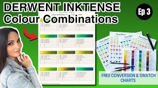 Derwent Inktense Colour Combinations – Green 💚| Tips & Technique
