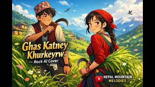 Ghas Katney Khurkeyrw 😄🌿 | Bright Nepali Village Folk AI Cover