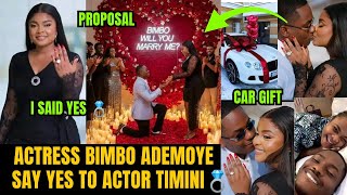 Nollywood Actress Bimbo Ademoye Say Yes 💍 to Timini Egbuson, Watch Their Engagement Video. Congrats🎉